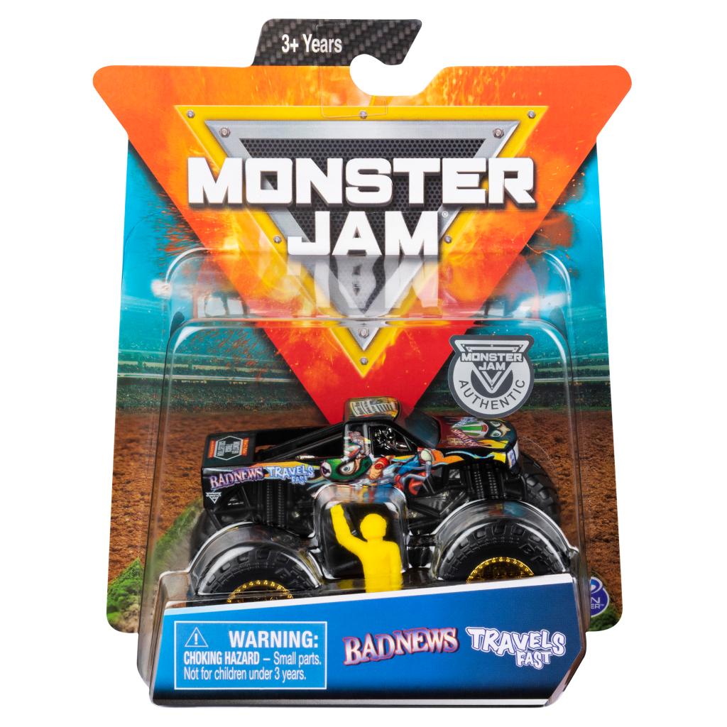 Monster Jam, Official Bad News Travels Fast Monster Truck, Die-Cast  Vehicle, Arena Favorites Series, 1:64 Scale - Monster Jam