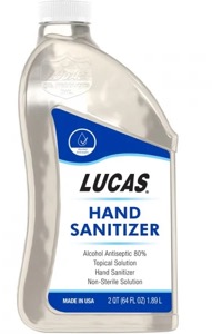 Lucas Oil hand Sanitizer
